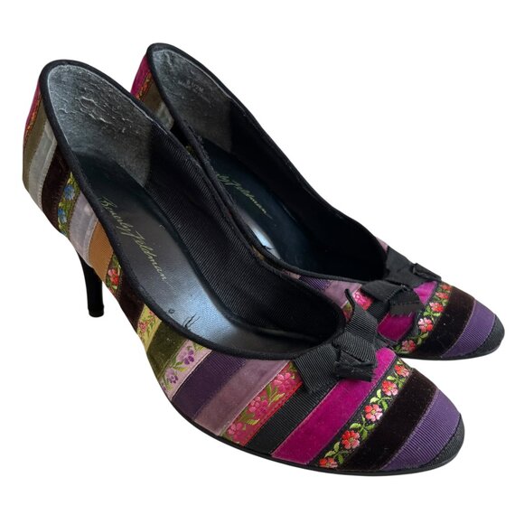 Beverly Feldman pumps striped ribbon - Picture 1 of 9